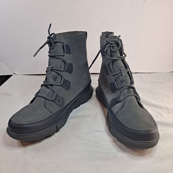 Sorel Explorer Boots NM4499-010 Men's 11.5 Waterproof Gray Leather Lace-Up - Picture 1 of 11